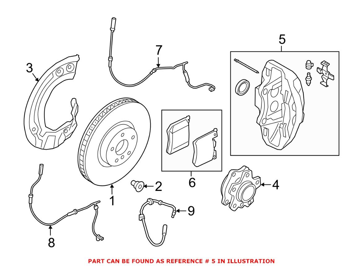 BMW Disc Brake Caliper - Front Driver Left 34116872577